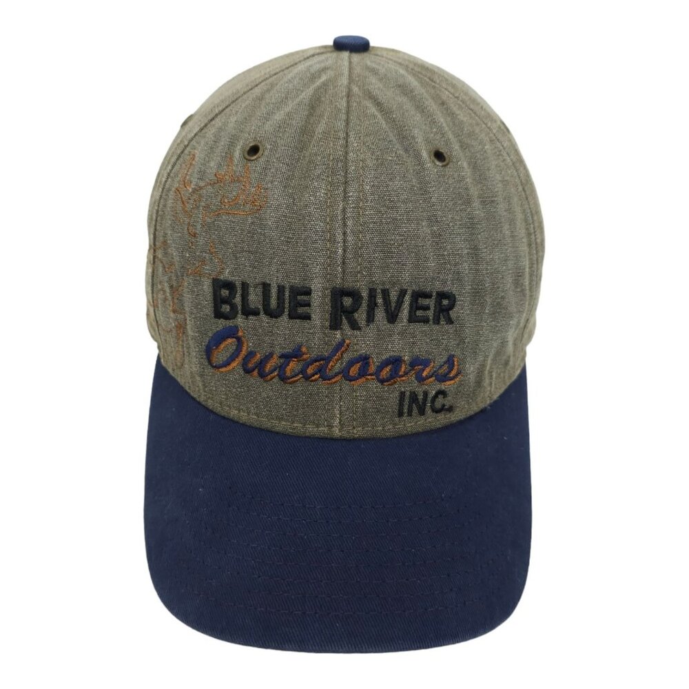 Blue River Outdoors Embroidered Buck Snapback Cap Trucker Hunter Baseball Hat